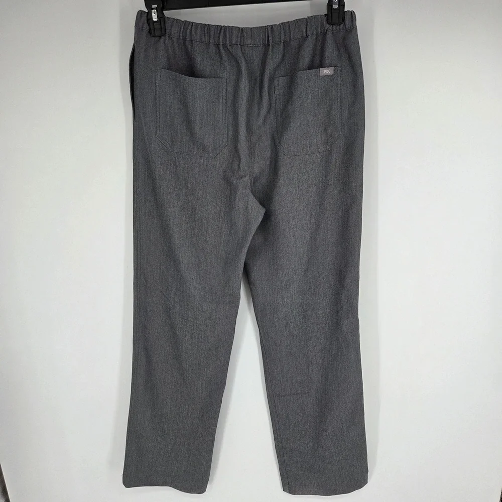FIGS Technical Collection Mens Small Gray Scrub Pants FM4500 Elastic Drawstring